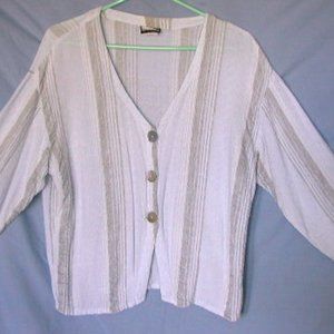 Rayon & flax robin's egg blue shirt top